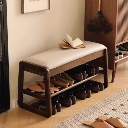 Banc à chaussures en bois idéal pour une décoration d'entrée chaleureuse - 2