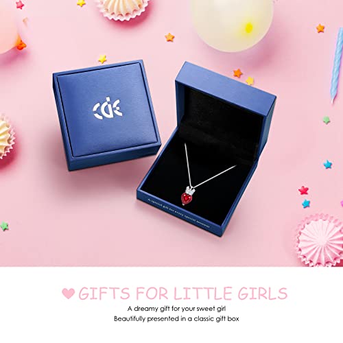 Cde Princess Queen Crown Necklace For Girls Women Love Heart Pendant Necklaces With Birthstone Crystal, Christmas Valentine’s Day Birthday Party Jewelry Gifts For Daughter Granddaughter Niece Teen Girl #TOP6