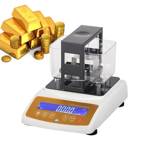 aromaoveite Probador De Pureza De Oro | Medidor De Densidad De Metales Preciosos, Lingotes Y Monedas De Oro, Apto para La Venta, Reciclaje Y Procesamiento De Joyas,XF 120K