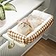 MEWOOFUN Katzen Hängematte Fenster Katzenbett Fensterbank für Katzen - 50x36cm Katzenbett für Heizung Katzen Hängematte mit mit weichem Bett Abnehmbarem Saugnapffrei hält 18kg (Braun L- mit Bett)