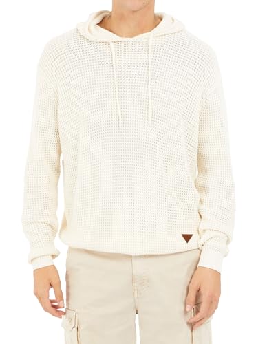 GUESS Men's Eco Derik Hoodie Stitched Sweater