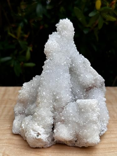 Image of GAF TREASURES Chalcedony & Crystal Quartz Stalactite 3-8 inch, Natural Quartz on Chalcedony Stalactite Specimen (1-2 lb)