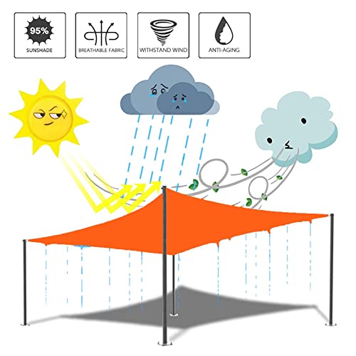 Voile d'ombrage carré 2x3m imperméable en polyester résistant
