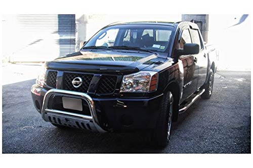 Image of Black Horse Bull Bar Skid Plate Stainless Steel Compatible with 2005-2015 Nissan Armada|2004-2015 Nissan Titan-BB113205-SP