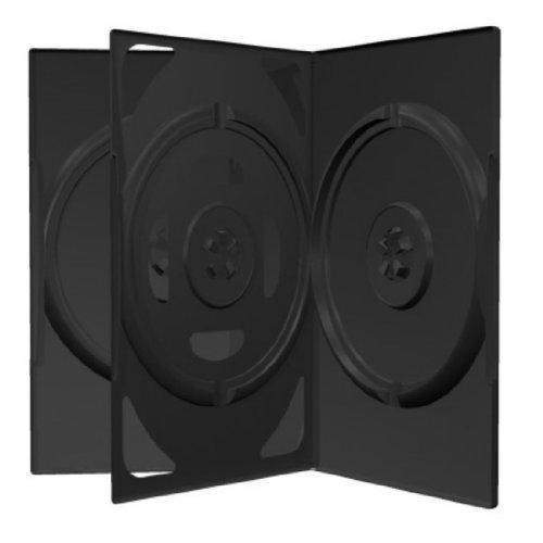 Preisvergleich Produktbild MediaRange DVD-Leerhülle für 3 Discs, 14mm, schwarz, 5er Pack