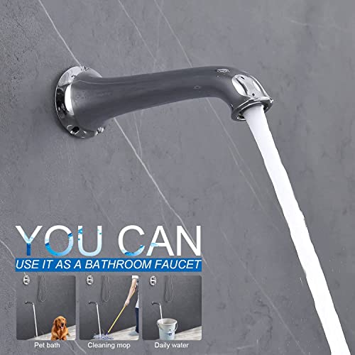 Enga Non Diverter 8.6 Inch Tub Spout Faucet Chrome Wall Mount High Flow Filler No Splash Design, Brass Bathtub Spout For Bathroom #TOP3