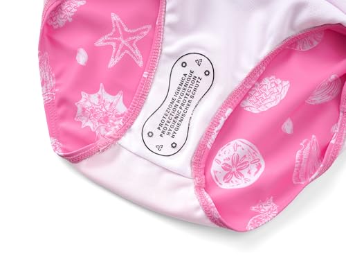Image of Girls One Piece Swimsuits Adjustable Double Strap for Kids Palm Tree Print Toddler Bathing Suit Size 2T-10