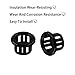Snap Bushing,ULIFESTAR Nylon Snap Bushing Grommets,Black Snap Bushing Assortments,Round Cable Snap Bushing Grommet Protectors,30PCS Snap in Cable Locking Bushing Assortment Kit