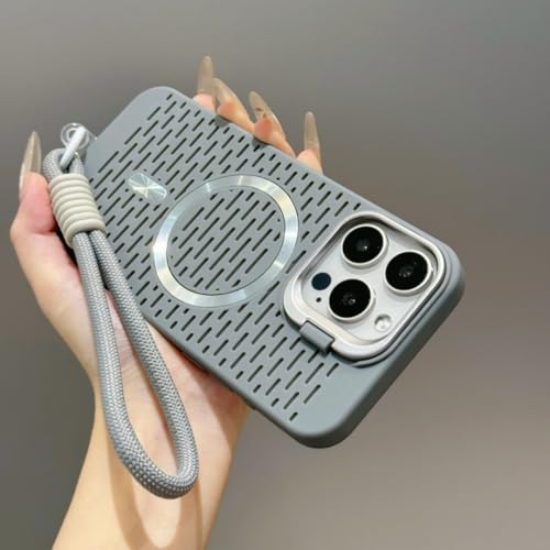Étui iPhone 14 Pro Max magnétique mat avec dragonne antichoc et anti-empreintes
