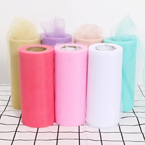 PRETYZOOM 25 Quintal Tulle Tecido Rolo Diy Rolo de Tule Rolo Tecido Tutu Saias de Fita Spool Saia Ar