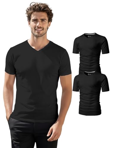 H2H Mens Comfortable Basic Top Black Black US X-Large (Pack of 2 CMTTS0197)
