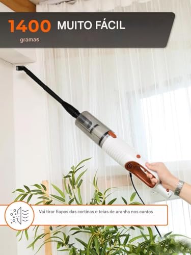 Aspirador de Pó Vertical 8 em 1 (127V), Aspirador de mão pequeno de sucção potente com filtro HEPA,