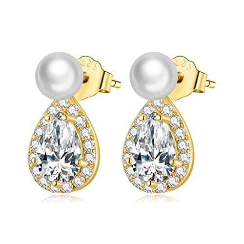 Boucles d'oreilles de mariage pour femmes style coquille