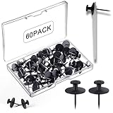 60 PCS Double-Headed Picture Hanging Nails Thumb Tacks for Wall Hangings,Heavy Duty Push Pins,Renter Friendly Wall Hooks Decor Small Picture Frame Hangers for Drywall Cork Board Pictures Tapestry&Art