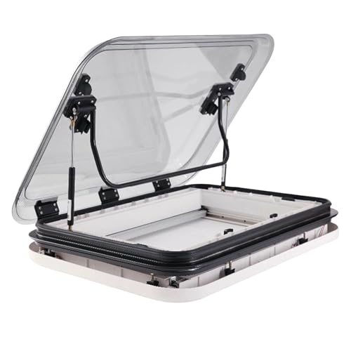 YORCME Tapa de ventilación Universal de Repuesto para claraboyas de RV, Caravana, Autocaravana, ventilación de Techo, Ventana de Techo con luz LED, Ventana de Repuesto para Caravana,500x500