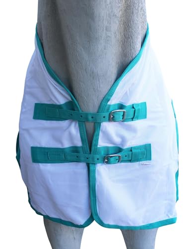 Image of Challenger Horse Mesh Light Weight Summer Fly Sheet Spring Airflow White 73403B