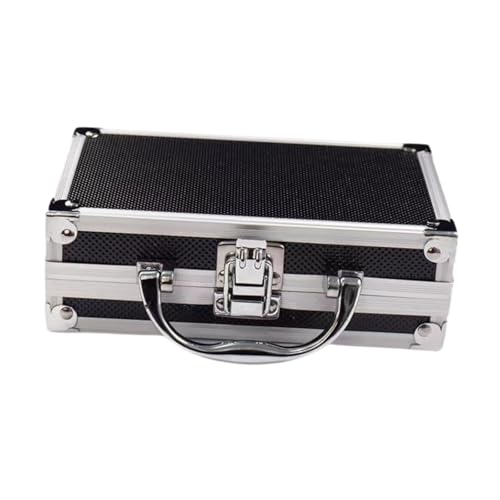 Maletín de aluminio con asa para organizar instrumentos de precisión y viaje