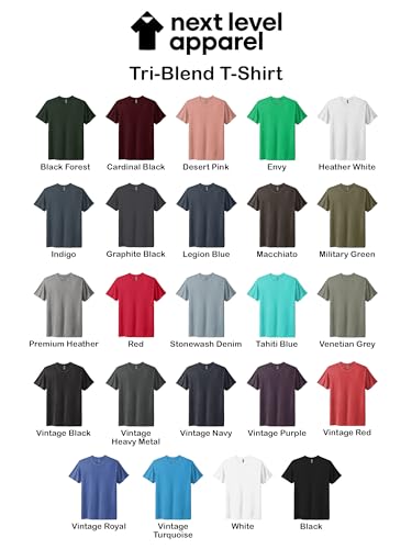 Next Level Apparel Men's Tri-Blend T-Shirt, NL6010 Unisex Crew Tee, Bulk Undershirt Pack -Custom Color Set Remera para Hombre2