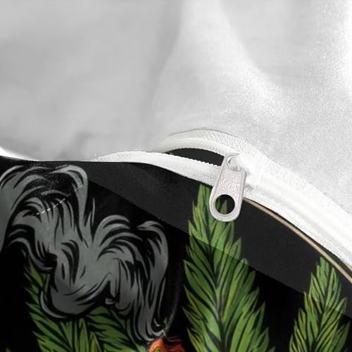 Parure de lit King microfibre super douce motif crâne symbolique - 8