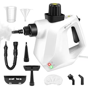 1000W Handheld Steam Cleaner, Corded Steam Cleaners for the home multi purpose, 400ml Tank & 7-Piece Accessories, 100% Chemical-Free