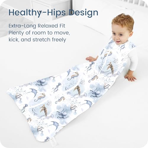 Image of Toddler Sleep Sacks 2T-3T-4T, 0.5 TOG Light Summer Wearable Blankets, Extra Long XL Sleeping Bags, 2 Pack