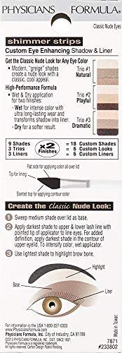 Physicians Formula Shimmer Strips Custom Eye Enhancing Eye Shadow Nude Collection Classic Nude Eyes #TOP4
