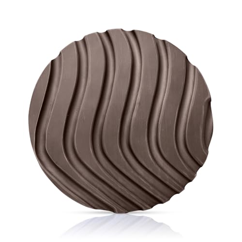 Panel decorativo de pared de madera maciza 38 cm – JUNJŌ | Escultura mural Japandi con diseño ondulado, montaje sin taladro y hecho a mano | Decoración artesanal para salón, dormitorio u oficina