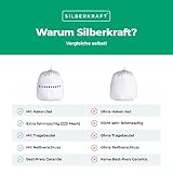 Silberkraft Moskitiera premium z haczykami, w zestawie kołki, XXL na łóżko podwójne, baldachim z zamkiem błyskawicznym jako ochrona przed komarami, siatka na owady w podróży i w domu, z torbą do noszenia