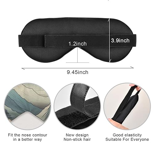 Japanese Style Sleeping Mask Sleep Masks for Women Men Travel Eye Mask for Sleeping Airplane Light Blocking - Image 6
