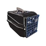 Caixa Transporte para Cães Gatos Pets N4 Black Mecpet (Preto/Azul, N4)