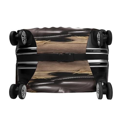 Cowboy Black Hat Western Boots Luggage Cover, Washable Elastic Suitcase Cover Protector Fit 18-32 Inch Luggage 6