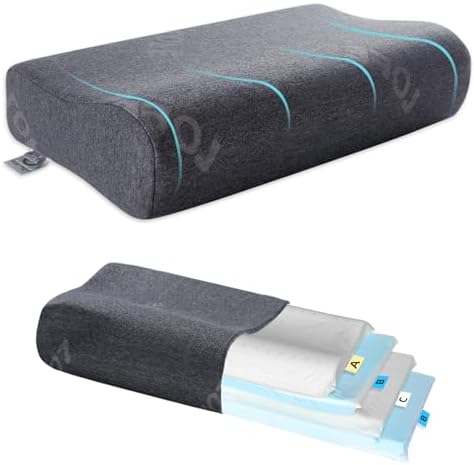 Contour Pillow with Softer Neck Support - Adjustable Softness Cer...