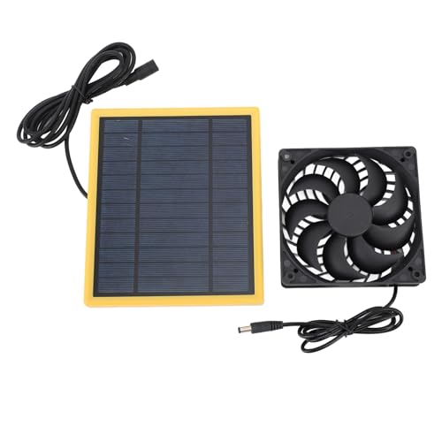 Ventilador de panel solar extractor de 20W impermeable exterior para gallineros 5