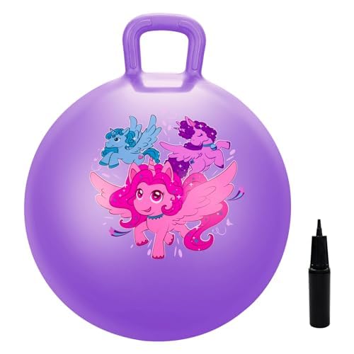 U&C Planet 18 Inch Space Hoppers for Kids ,Jumping Ball with Handle,Unicorn Inflatable Hopping Balls,Hopper Ball with Pump for Boys Girls Age 3-8 Indoor and Outdoor Garden Game โ image 1