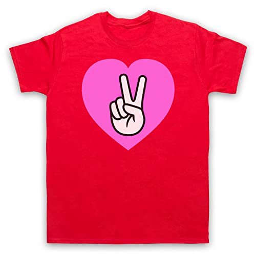 T-shirt peace and love coton anti-déformation coupe homme durable