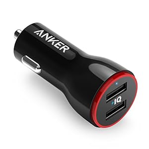 Anker Car Charger Adapter, 24W Dual USB Car Phone Charger, PowerDrive 2 for iPhone 14 13 12 11 Pro Max Mini X XR XS 8 Plus, iPad Pro/Air 2/Mini, Note 5/4, LG, Nexus, HTC and More
