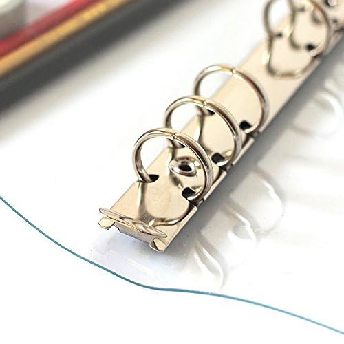 Index Tabs for A5/A6 6-Holes Cover Round Ring View Binder File Folder Loose Leaf Sheet Protectors Binder Cover Protector (Clear Cover,A6/17cm*10cm/6 Inch) 4