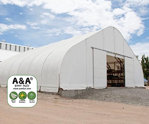 A&A Greenhouse White Plastic Film Polyethylene Covering 4 Year 6 Mil (8Ft Wide X 28Ft Long) #TOP3