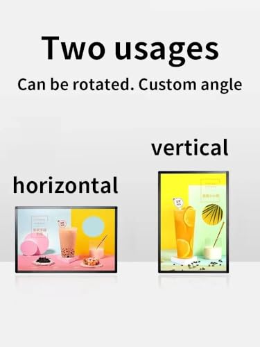 Image of Poster Display Board Outdoor With LED | A4 Size Glass Desktop Display Holder Wall Mount Vertical Menu Board Sign Holders for School, Office, Hotel, Party (A4)