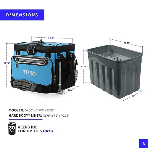 image for Titan by Arctic Zone Deep Freeze Cooler - 30 Can Zipperless Hardbody C