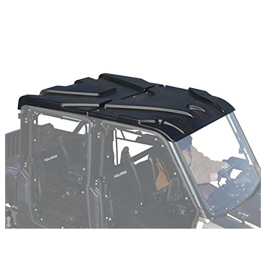 SuperATV Heavy Duty Plastic Roof for Polaris Ranger Full Size XP 570 Crew / 900/1000 / 1000 Diesel - See Fitment | Easy to install | This UTV Top Protects Riders from Sun, Rain, and Debris!