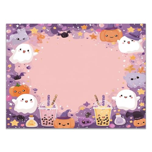 Tableau sur toile Halloween et poster fantômes mignons, affiche vintage décoration murale 70x100cm