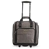 ORIGINAL PENGUIN Men's Ethan Wheeled Under The Seat Carry On Bag, Grey Crosshatch, One Size