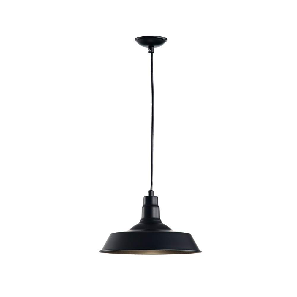 Lustre de café de style industriel noir pour éclairer les tables de restaurant et de bar