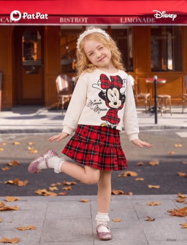 Image of Disney Girls' 2-Piece Outfit Sweatshirt Top & Pleated Skirt Set 2-9Y