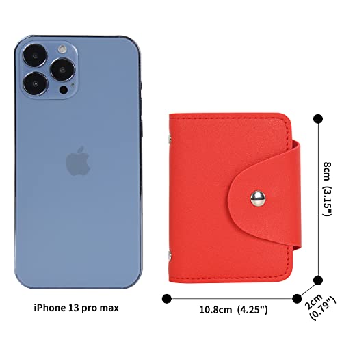 GERIINEER Credit Card Holder Leather Wallet for Women and Men Bank Card Case Wallet ID Card Organiser Business Card Case - Image 3