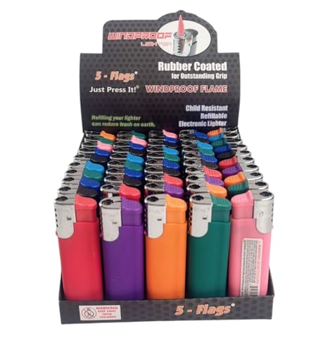 Encendedores con llama resistente al viento, pack de 50 miniatura 1