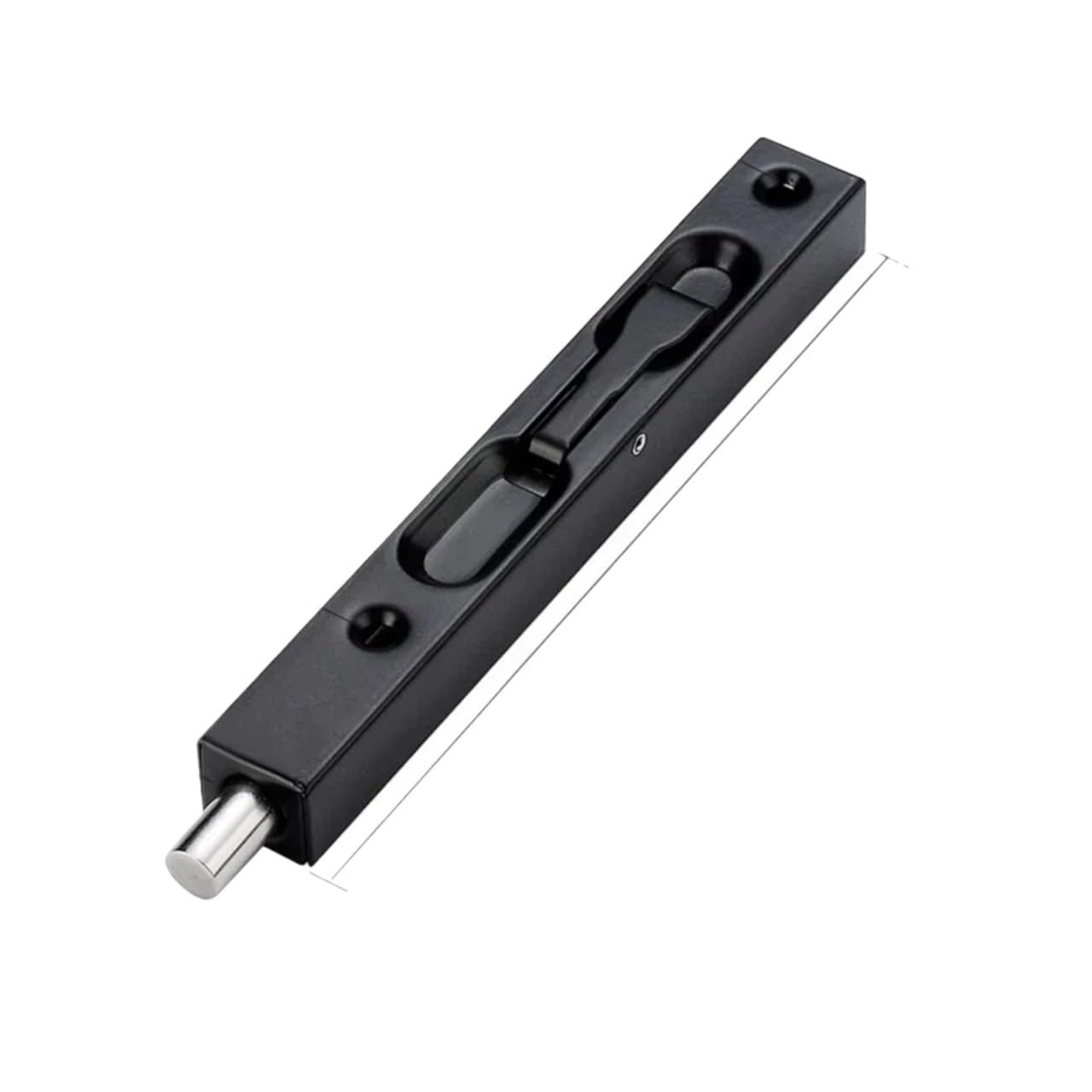 Ayztantine Black-6Inch Door Flush Bolt Latch Lock Concealed Door 304 Stainless Steel Door Flush Bolt - Hidden Vertical Lock For Wooden, Main, Security & Double For Bedroom, Bathroom(Black-6Inch)