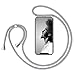 Produktbild ZhinkArts - Handykette kompatibel mit iPhone 11 - Handyhülle zum Umhängen - Hülle mit Band/Schnur - Necklace - Silikon - Weiß/Silber