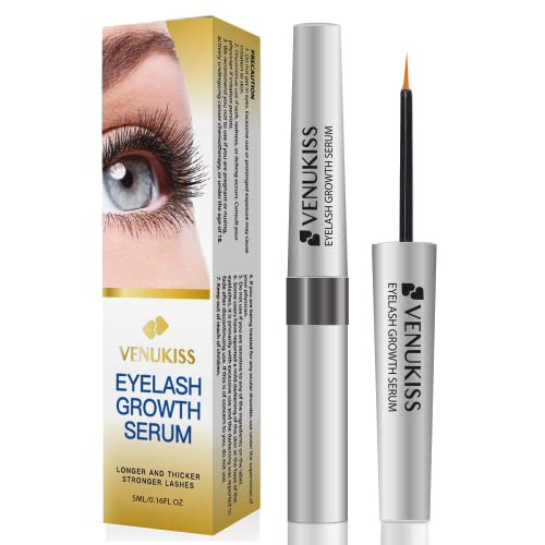 VENUKISS Eyelash Growth Serum & Lash Growth Serum(5ML). Lash Serum for Rapid Lash and Eyebrow! Professional Lash Rapid Growth Serum, Long and Thick Eyelash & Eyebrow Growth Serum 5ml